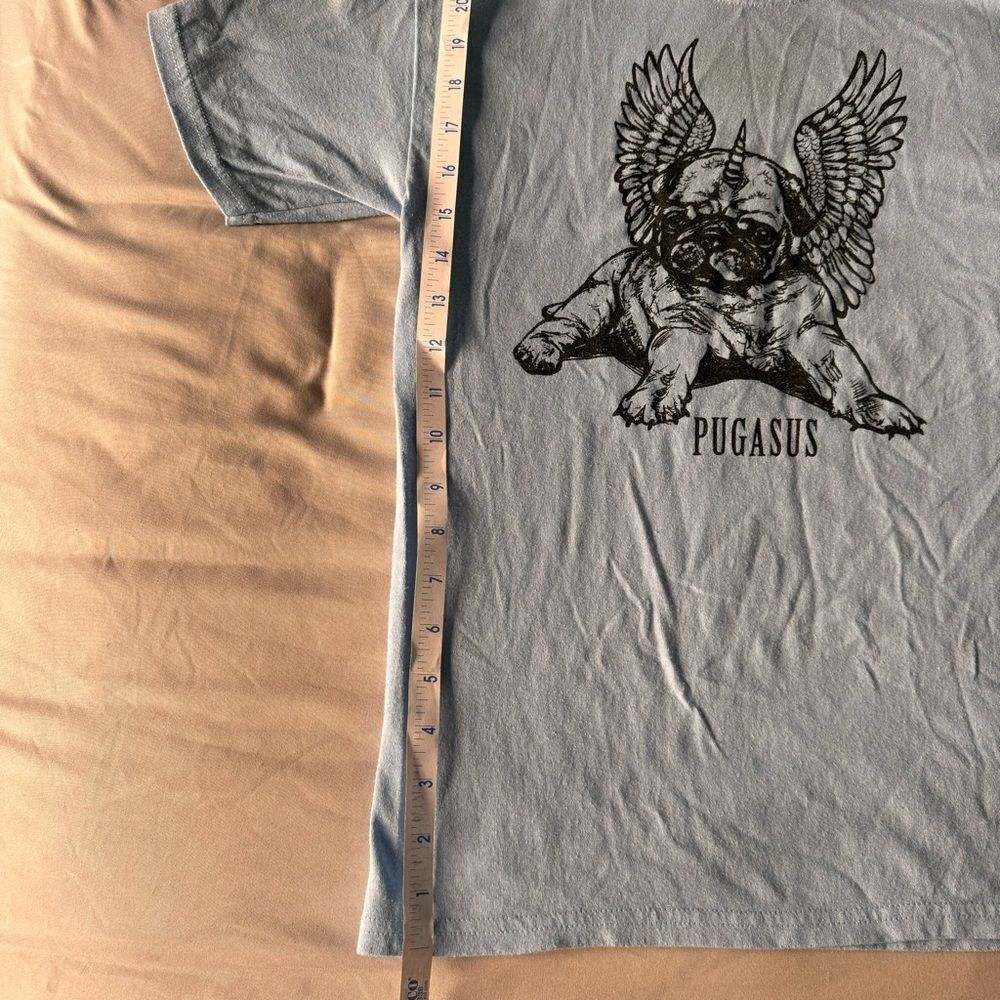 4/$20 Whatif Creations Pugasus Pug + Pegasus Hybrid Unisex Kids T-Shirt, size L - Picture 5 of 8